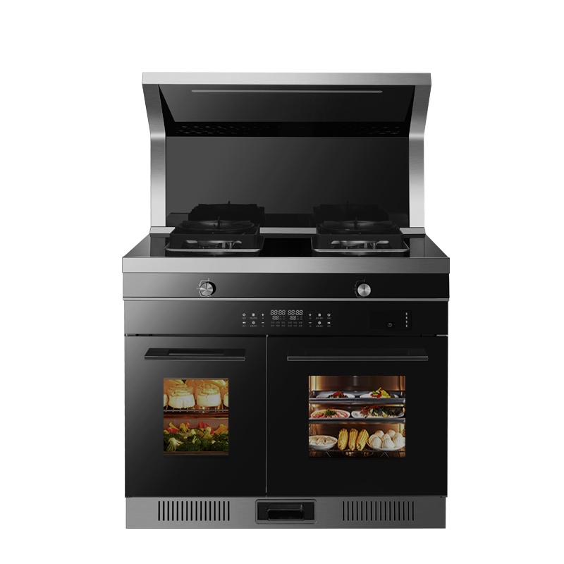 长虹(CHANGHONG)家用集成灶一体机独立蒸烤箱一体下排侧吸式家用环保灶燃气自动清洗烟灶24m³液化气