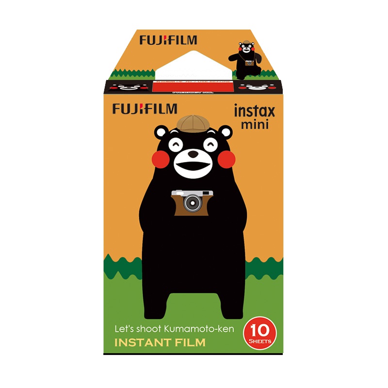 富士(FUJIFILM)INSTAX 拍立得相纸 mini7c/8/9/25/90/70通用花边快显胶片 熊本熊款10张