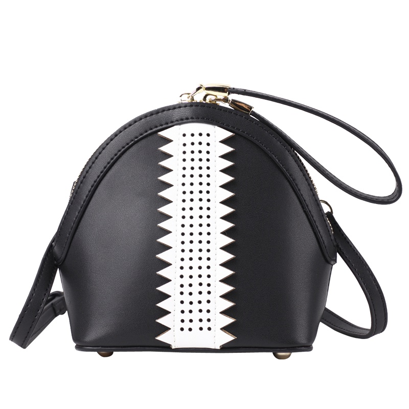 Royal Maine 新款牛皮铆钉小方包潮流锁扣女式斜挎包纯色休闲手提女包