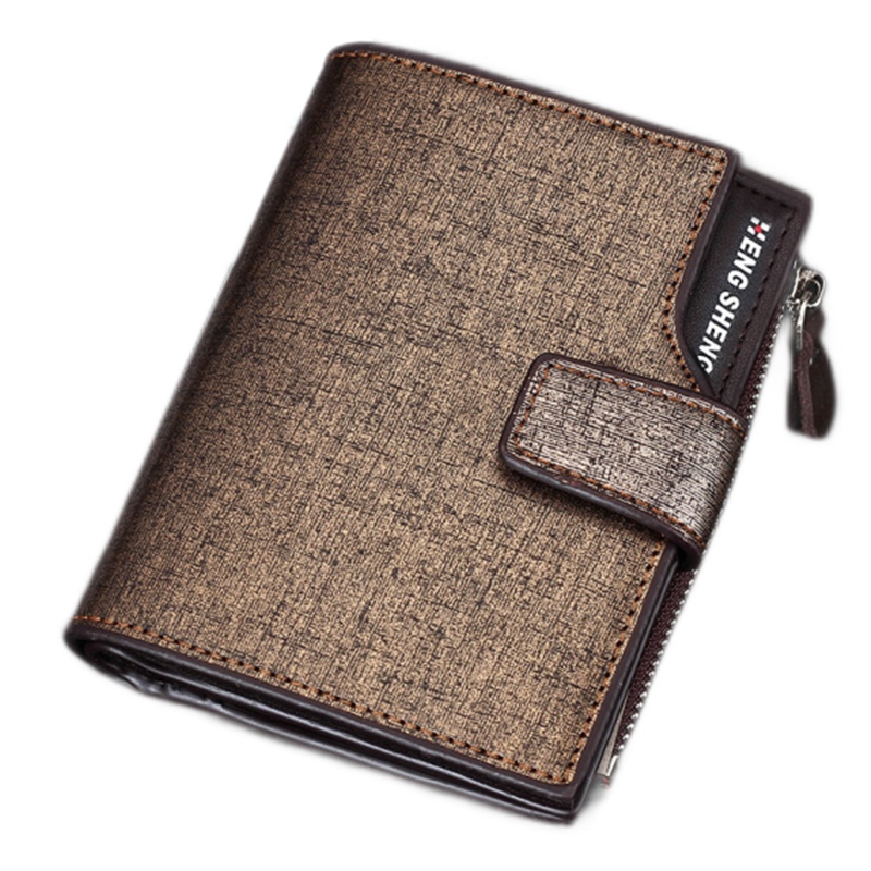 迪嘉乐新款简约时尚韩版皮具男士钱包竖款休闲韩版钱夹多功能皮夹子