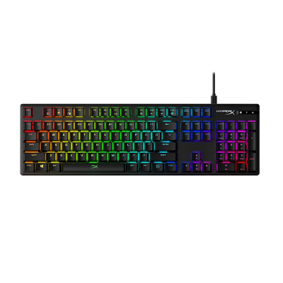 极度未知(HyperX)阿洛伊起源RGB游戏机械键盘 赛博朋克104键红轴 黑色