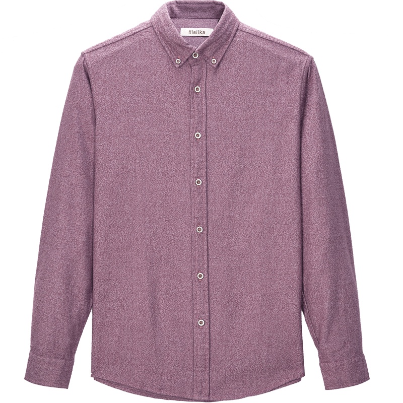 海一家旗舰店2019秋季男士简约大方亮色舒适休闲长袖衬衫