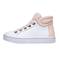 Skechers斯凯奇秋冬女鞋平底高帮鞋皮质系带时尚板鞋休闲鞋945
