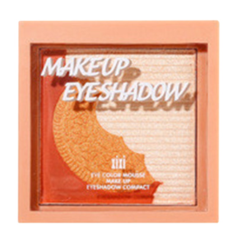 xixi饼干眼影盘三色夹心珠光闪粉大地色亮片小众拼色哑光眼影