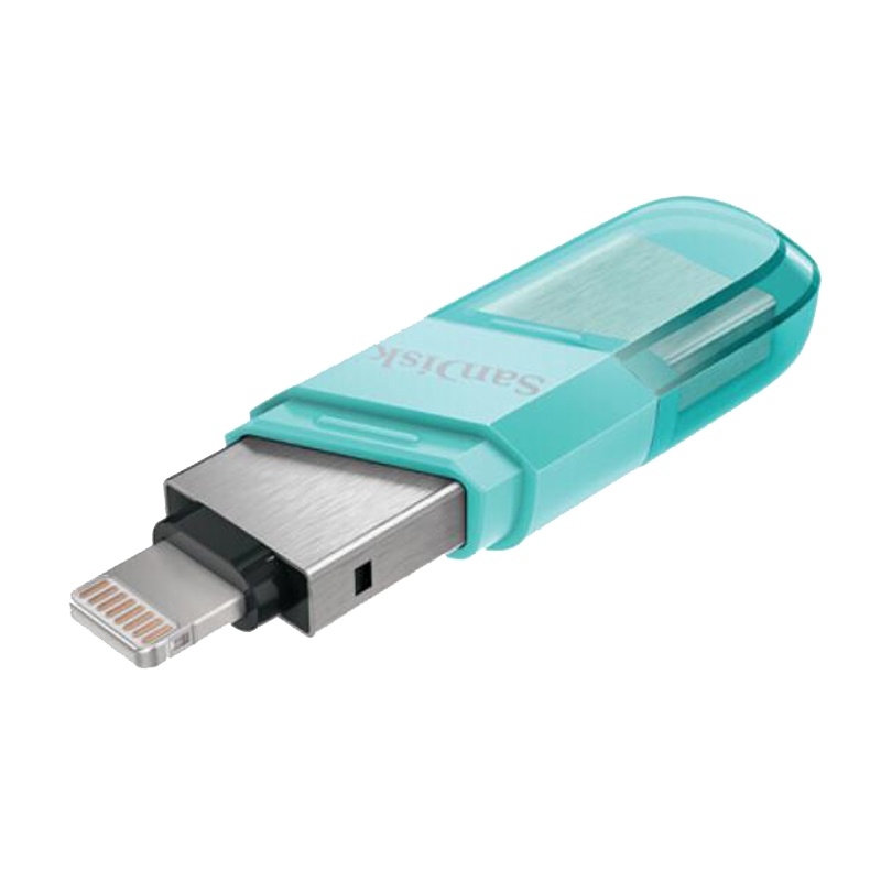 [免邮]闪迪(SanDisk)64GB 欢欣i享(豆蔻版)苹果手机电脑两用U盘闪存盘USB3.0优盘 绿色