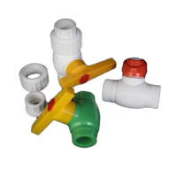 球阀 6分白色塑料PPR球阀 5个装