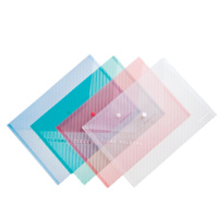 齐心 COMIX C330 办公必备 透明按扣袋 A4透明 10个装