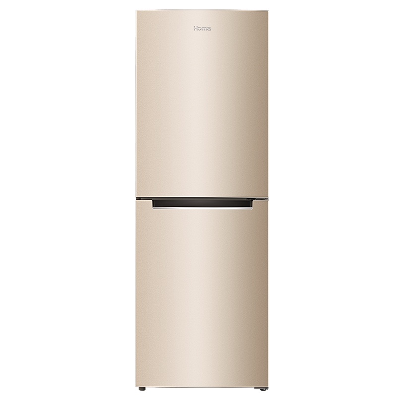 奥马(Homa)228升双门冰箱 家用风冷无霜 双开门式 电脑精准控温 节能省电静音 BCD-228WH金色