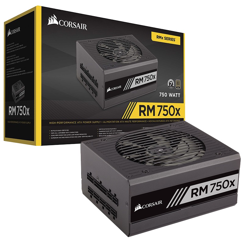 CORSAIR/美商海盗船 RM750X 台式机电源 额定750W 金效能全模组 电脑电源