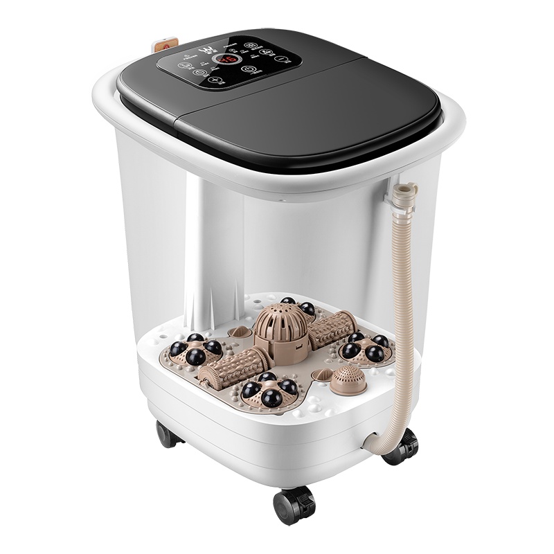 皇威(HUANGWEI)H-8319B高深桶全自动足浴盆按摩加热泡脚洗脚盆可拆卸按摩器材深桶沐足浴熏蒸电动滚轮问电脑恒温