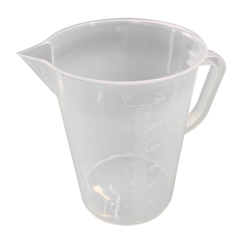 海斯迪克 HKCC23 透明量杯 带刻度杯 高硼硅塑料计量杯 测量杯容量杯 3000ML