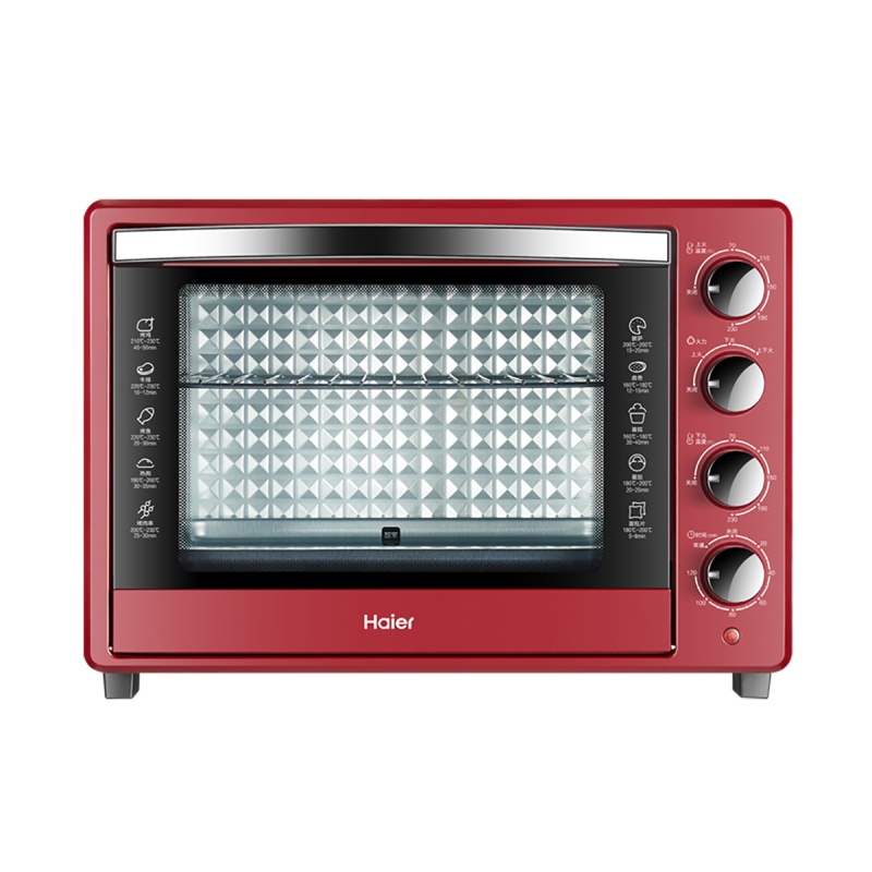 海尔(haier)电烤箱 120分钟定时 上下独立控温 四层烤位 38升大容量家用烤箱台式蛋糕烤箱HK-M38RB
