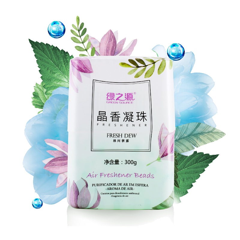 绿之源芳香晶球330g(薄荷铃兰) 车载空气清新剂芳香剂芳香球固体芳香晶球卧室卫生间持久留香除臭剂