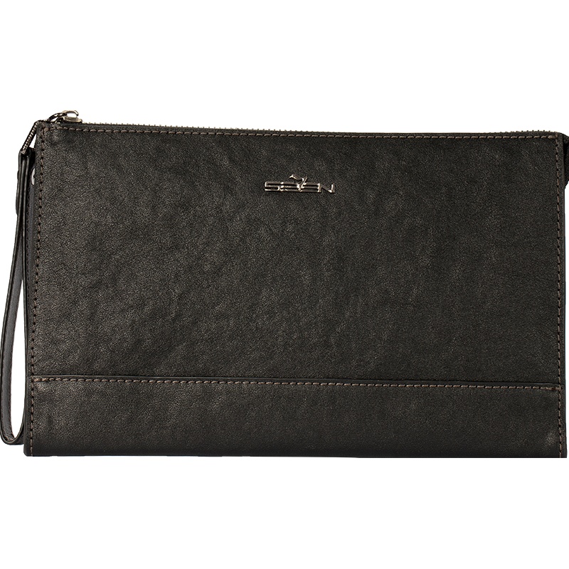 柒牌SEVEN信封包男士手包植鞣头层牛皮真皮休闲男包手拿包商务小夹包