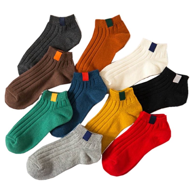 5双 棉袜男女通款船袜男短袜隐形袜潮袜男袜女袜男船袜棉质吸汗运动袜子男士袜子