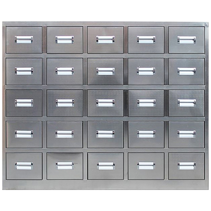 创世人 办公家具不锈钢操作台调剂台中药柜药草柜药厨柜草药柜25斗