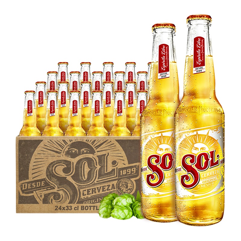 苏尔(SOL)啤酒 喜力旗下 330ml*24瓶 整箱装