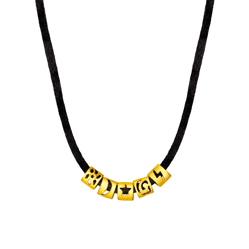 周大福珠宝首饰日月星云电转运珠黄金坠计价（工费158元）F174046