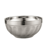 企购优品 不锈钢碗 15cm双层加厚隔热汤碗 耐摔耐用(50个起订 不足数量不发货)