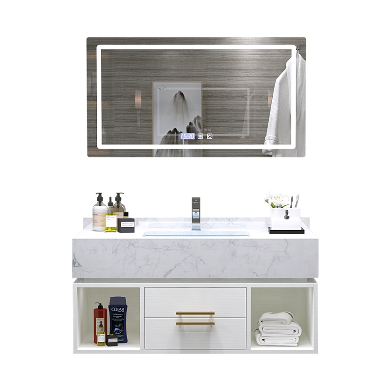 克丽▪菲儿北欧定制大理石浴室柜组合现代简约卫生间洗漱台洗手洗脸盆柜组合挂墙式