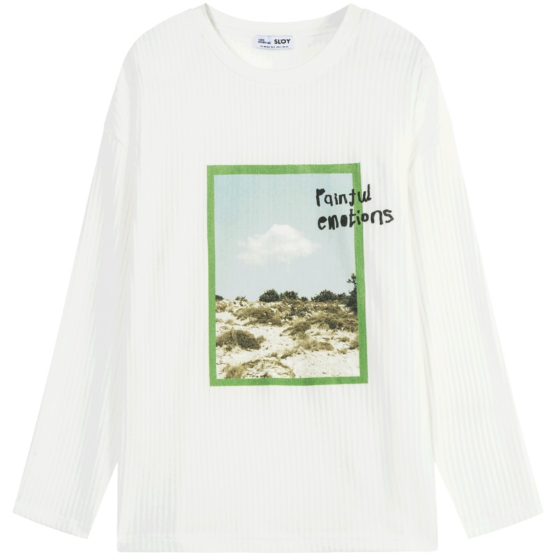 OtherMix大版长袖t绿环保系列2021年新款洋气时尚春季内搭上衣女