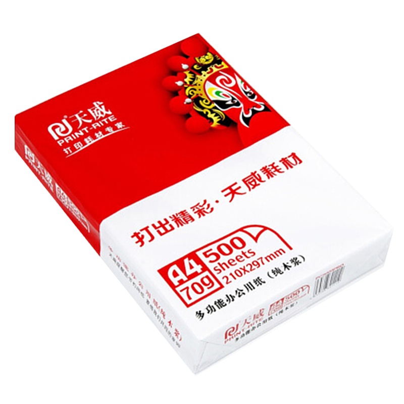 天威(PRINT-RITE)适用于-激光打印机/复印机-A4-80G-复印纸-500页/包