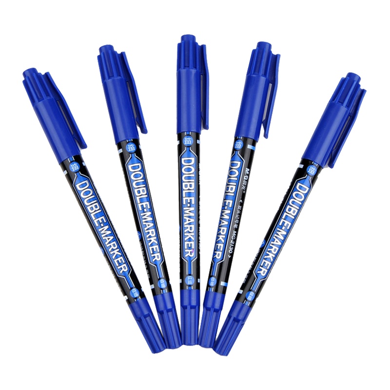 晨光(M&G)2130油性小双头记号笔12支/盒 双头勾线笔 快递笔 小头细头马克笔划线笔描边美术勾边划线笔