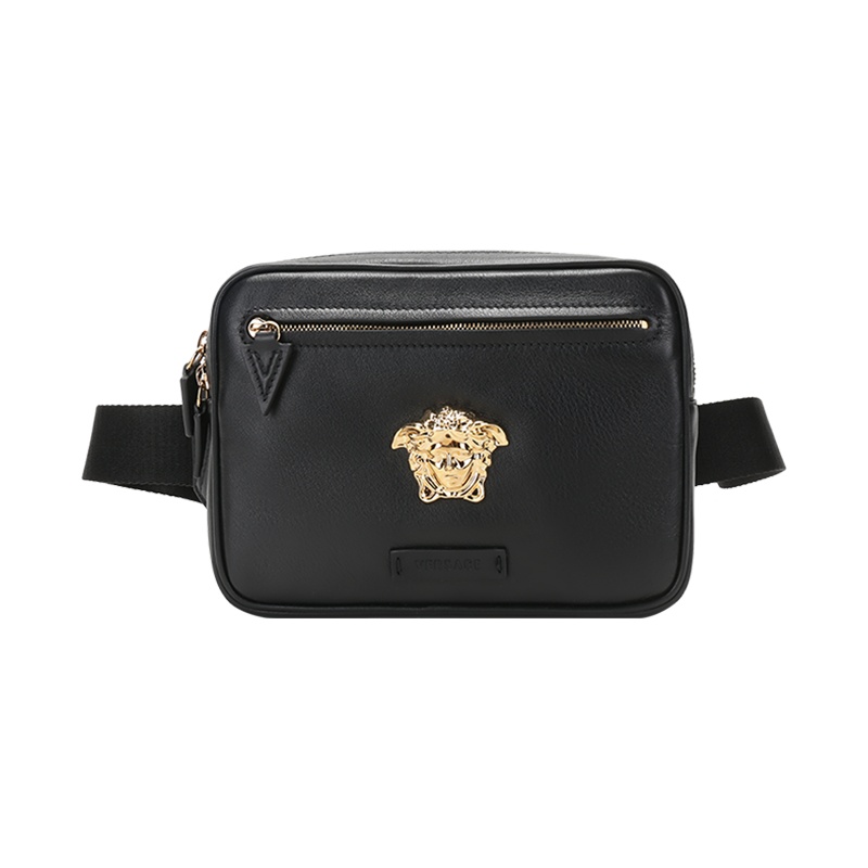 范思哲 VERSACE 男士 皮革LA MEDUSA胸包斜挎包腰包DFB8580 DVT8ME