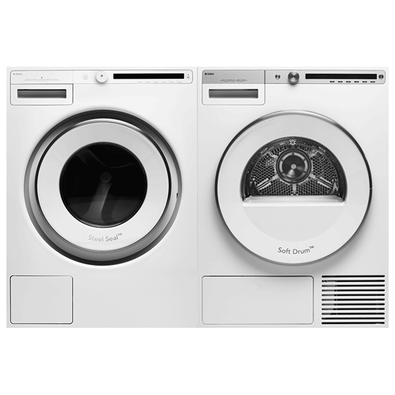 雅士高ASKO进口家用8公斤洗烘套装热泵烘干洗衣组合W2084C+T408HD