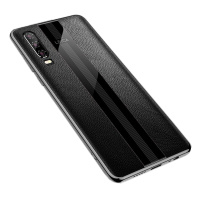 [送钢化膜]高铭宣 华为p30手机壳mate30pro保护套真皮头层牛皮保时捷皮套防摔高档限量款p3黑