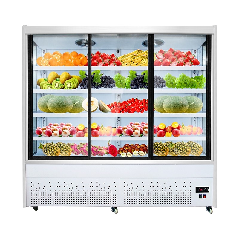 埃利斯(AILISI)2.5米果蔬柜/风冷超市风幕柜保鲜柜水果饮料冷藏柜风冷蔬菜展示柜立式冰柜点菜柜水果保鲜保鲜柜