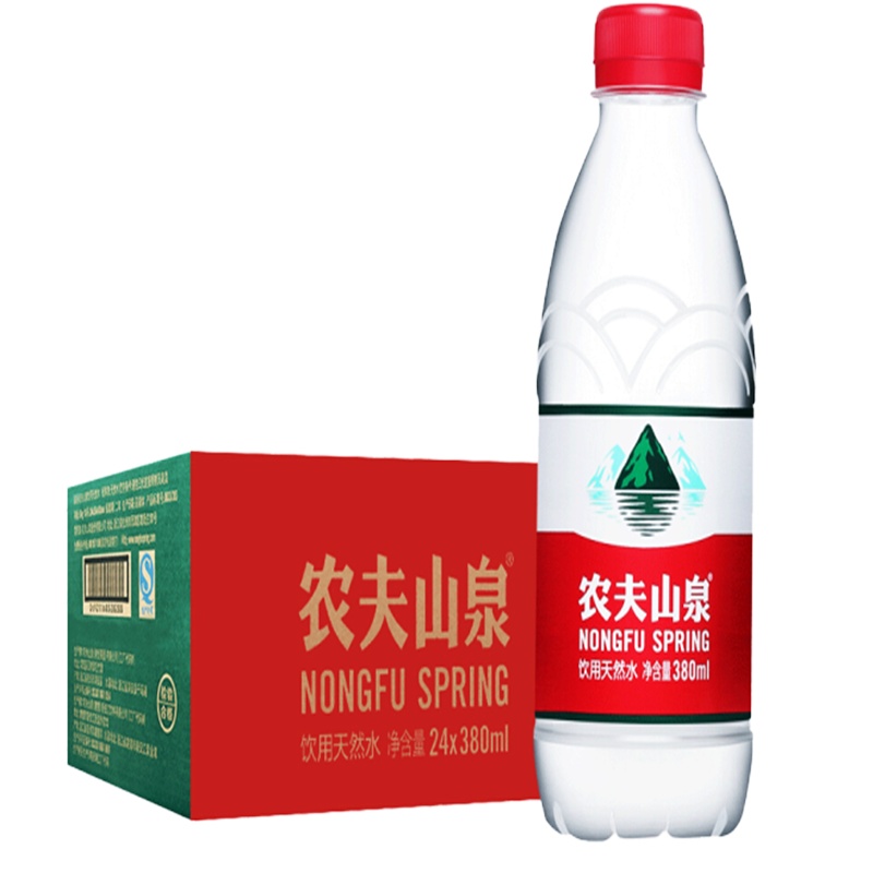 农夫山泉小瓶矿泉水380ml*24瓶饮用水会议水泡茶用水批发采购 380ml*24瓶/箱