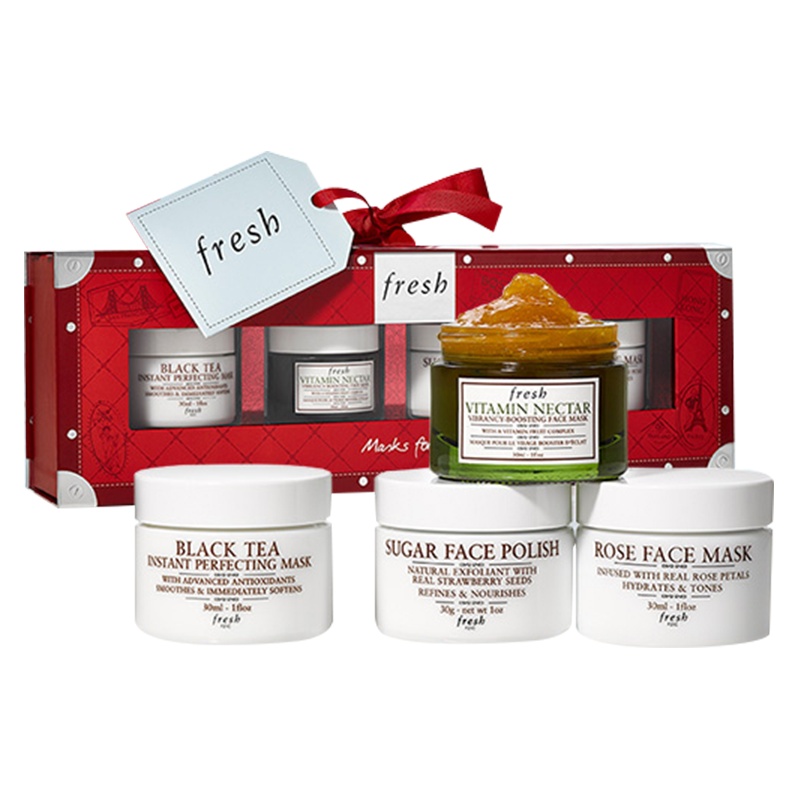 馥蕾诗明星随行礼盒（澄糖面膜30g+果萃面膜30ml+玫瑰面膜30ml+红茶紧致面膜30ml）