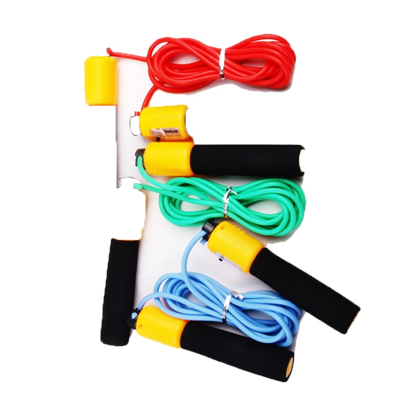 战鼓 跳绳ABS海绵手柄 长3米机械计数 功能 PU弹力跳绳