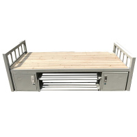 选兴 单人床 钢制铁床含床下柜子