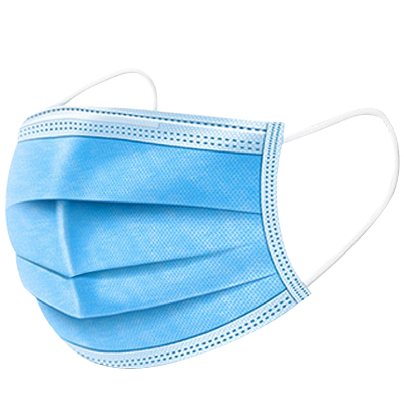 鱼跃(Yuwell)医用一次性口罩带熔喷层防护蓝色三层 4D贴脸设计 男女成人通用50片/盒