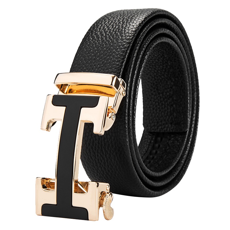 美洲野牛男士皮带自动扣头层牛皮软皮腰带商务休闲青年裤腰带