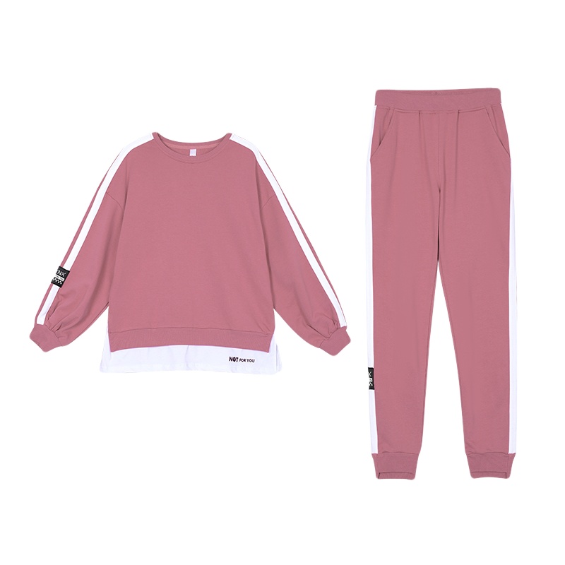 晗亦然大码女装2021年初春新款胖妹妹显瘦套装胖mm遮肚子减龄洋气两件套425