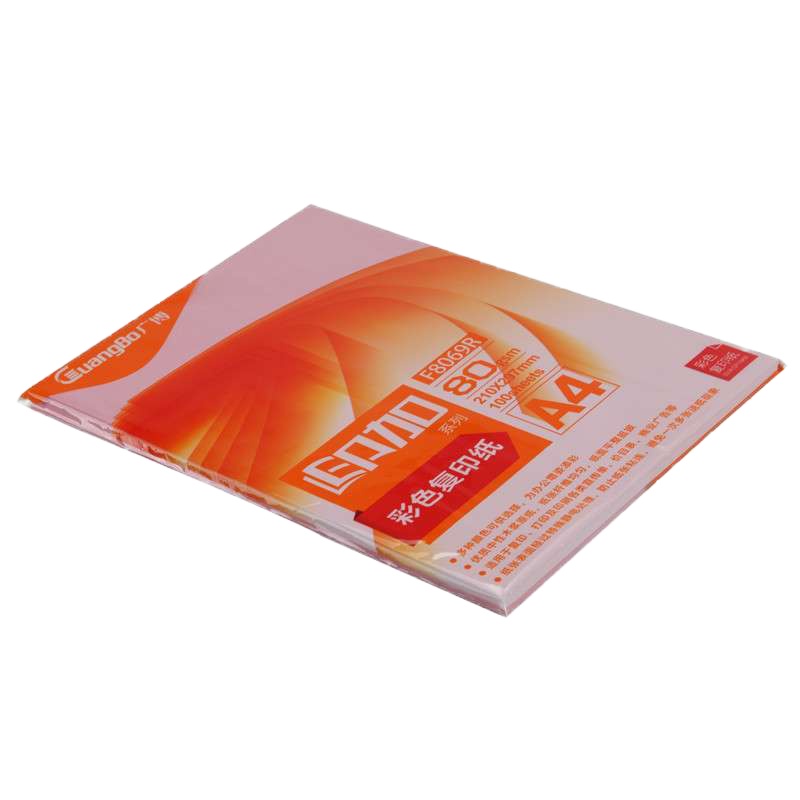 广博(GuangBo) F8069R 80gA4粉红印加系列彩色复印纸打印纸 100张/包