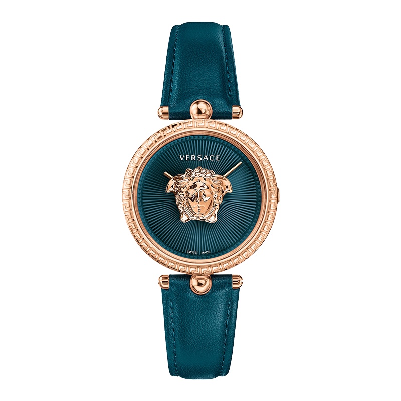 VERSACE/范思哲美杜莎装饰玫瑰金高档炫酷石英女士手表VECQ00318