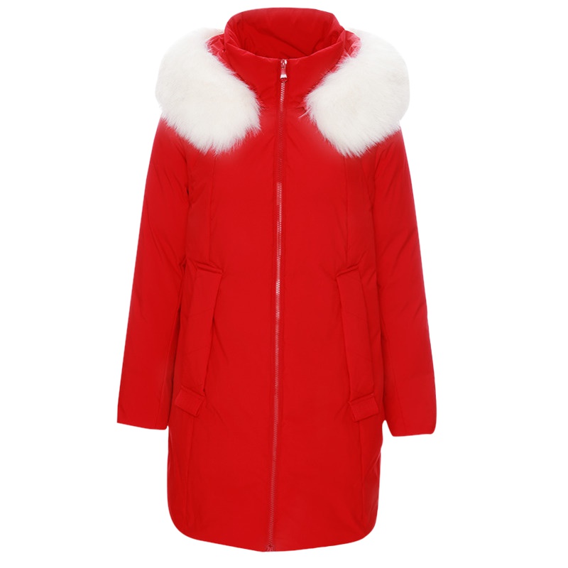 高梵羽绒服女中长款2019新款韩版修身百搭白鸭绒冬季时尚外套反季