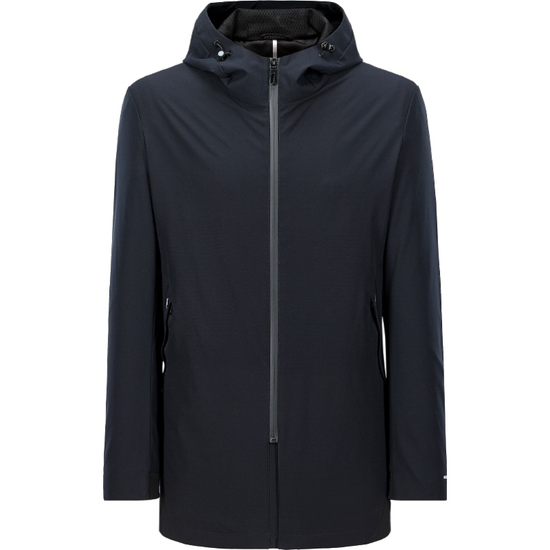 HLA海澜之家抽绳连帽风衣2019秋季休闲简约外套男 HWFAD3R018A