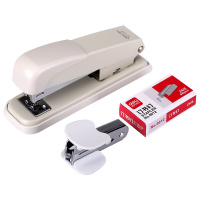 [精选]得力(deli)0359金属钢质耐用办公订书机套装(订书机+订书钉+起钉器)12#