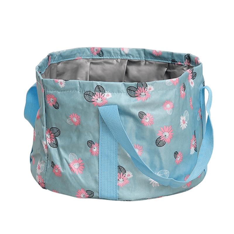 欧润哲 泡脚袋 便携式可折叠户外旅行足浴桶泡脚袋泡脚盆水桶 中号 小雏菊款