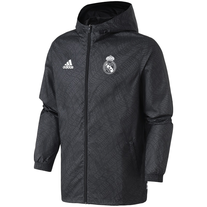 adidas男服外套夹克新款皇马休闲运动服DX9677