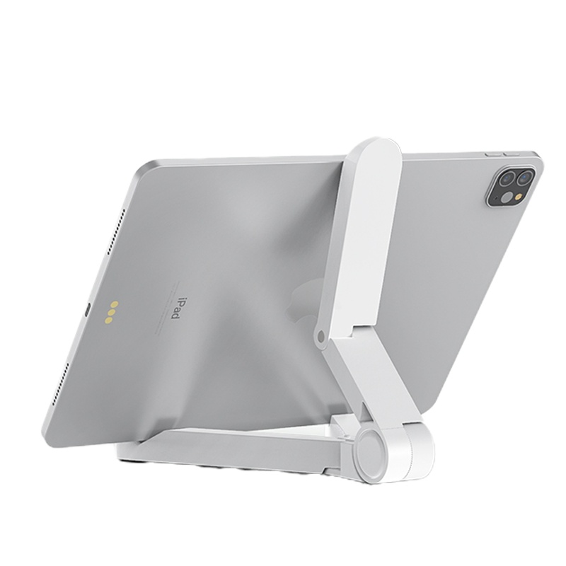 火豹多功能桌面懒人支架简约手机座平板电脑iPad通用三脚架便携 [平板电脑/手机通用款]白色-单个装手机支架手机座