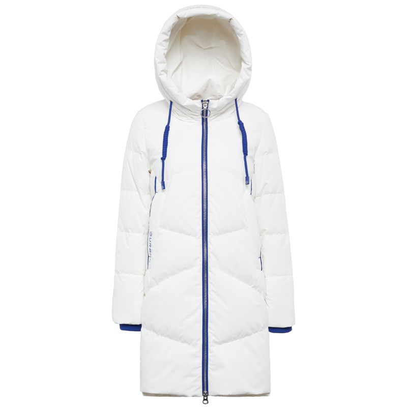 波司登街潮中长款女防寒保暖羽绒服纯色连帽时尚冬外套