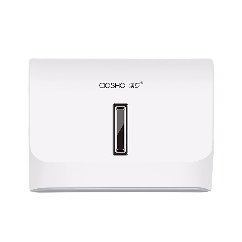 澳莎 酒店纸巾盒挂壁式防水卫生间手纸盒免打孔擦手纸盒台式家用纸巾架抽纸盒厕所手纸盒 钛白色