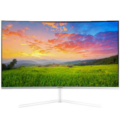 三星SAMSUNG 31.5英寸 3面窄边框 典雅白1500R 4K/UHD高分 曲面液晶电脑显示器(U32R591CWC)