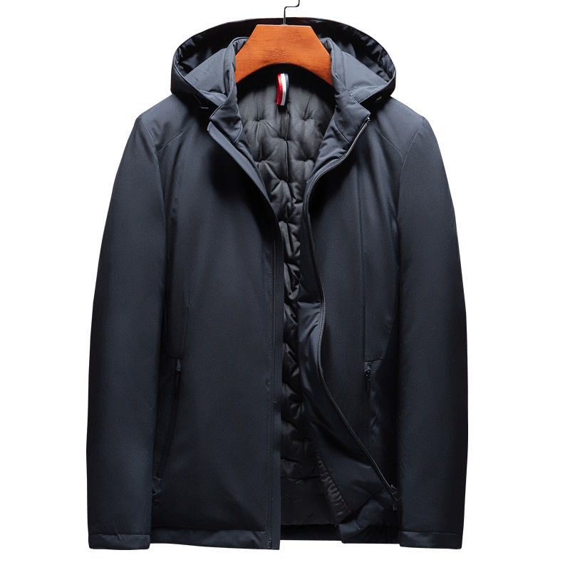 雅鹿男装商务休闲连帽保暖舒适面料男士棉衣棉袄1136BA01918